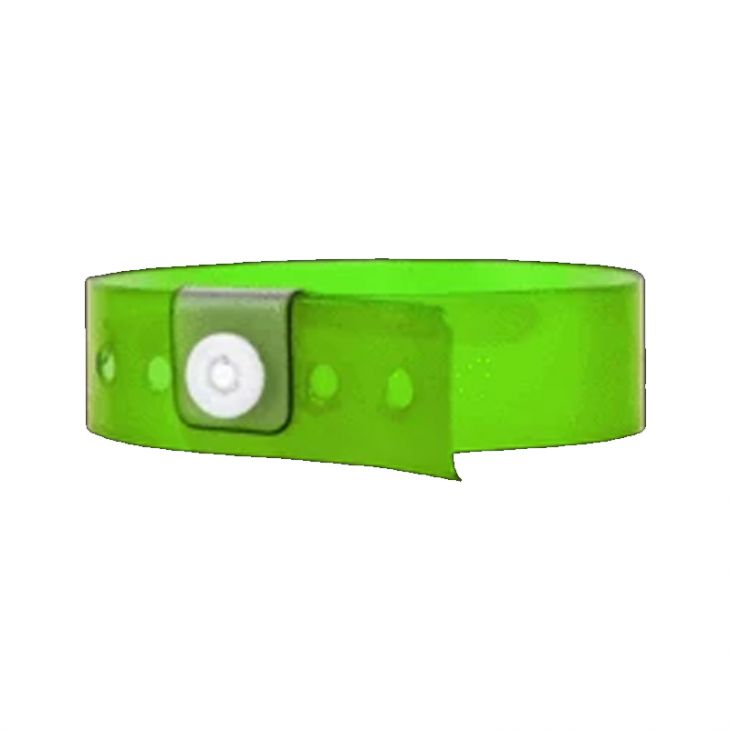 Vinyl 3/4" Clear Wristbands, Sour Apple (500/box) main image